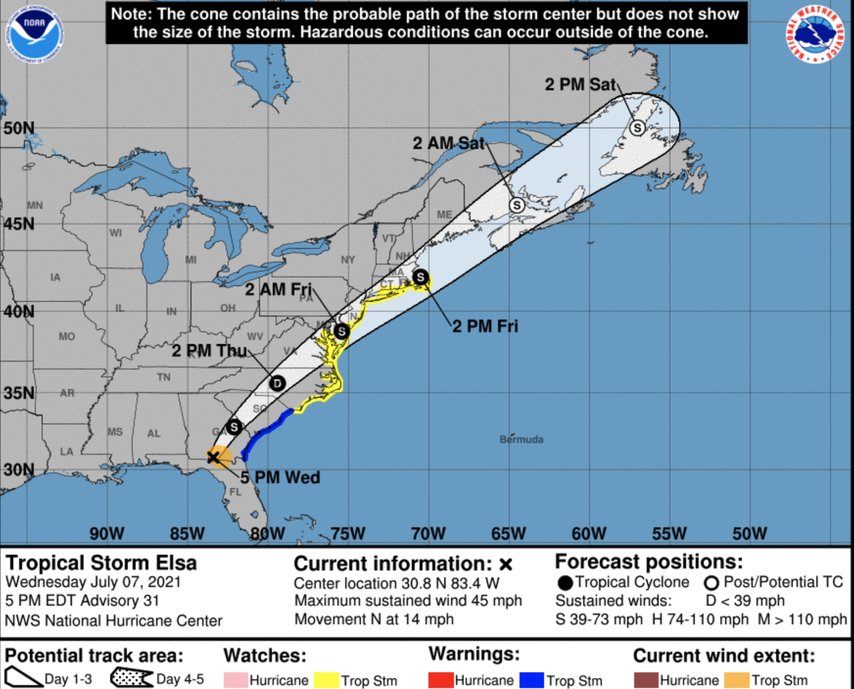 Tropical storm watch issued for most of Long Island ahead of Elsa’s arrival Friday - RiverheadLOCAL