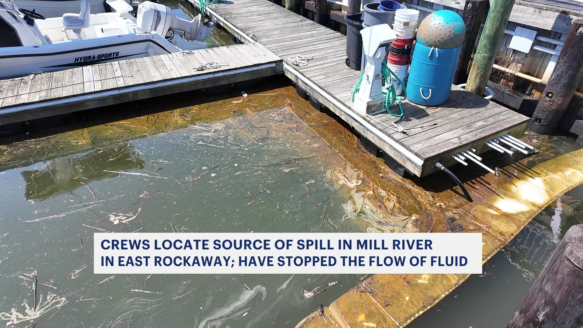 Crews locate source of oil spill in East Rockaway and stop flow of fluid - News 12