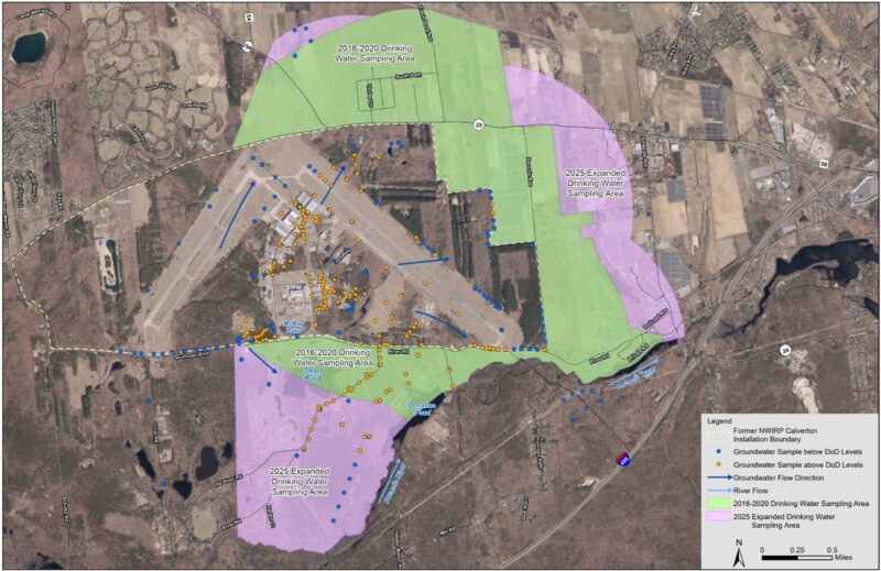 Calverton well testing finds PFAS levels mostly under EPA limit, Navy says - RiverheadLOCAL